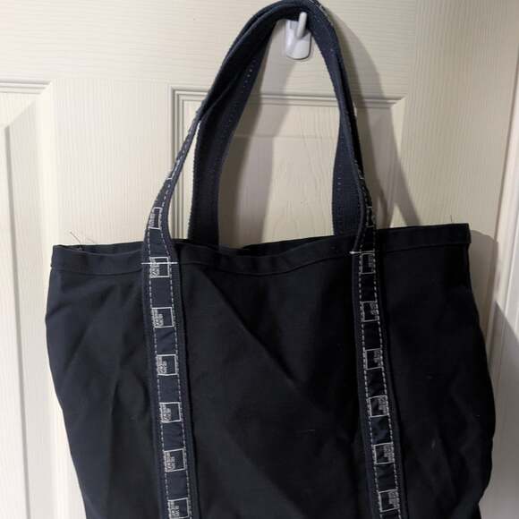 Vintage Goldman Sachs Solid Navy Blue Scarborough & Tweed Tote Bag Made in USA
